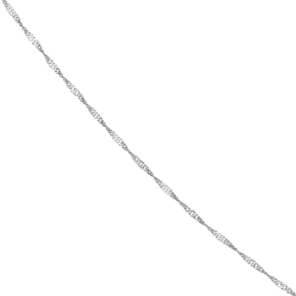 16-Inch 14k Gold Singapore Chain with Twisted Design for Elegance