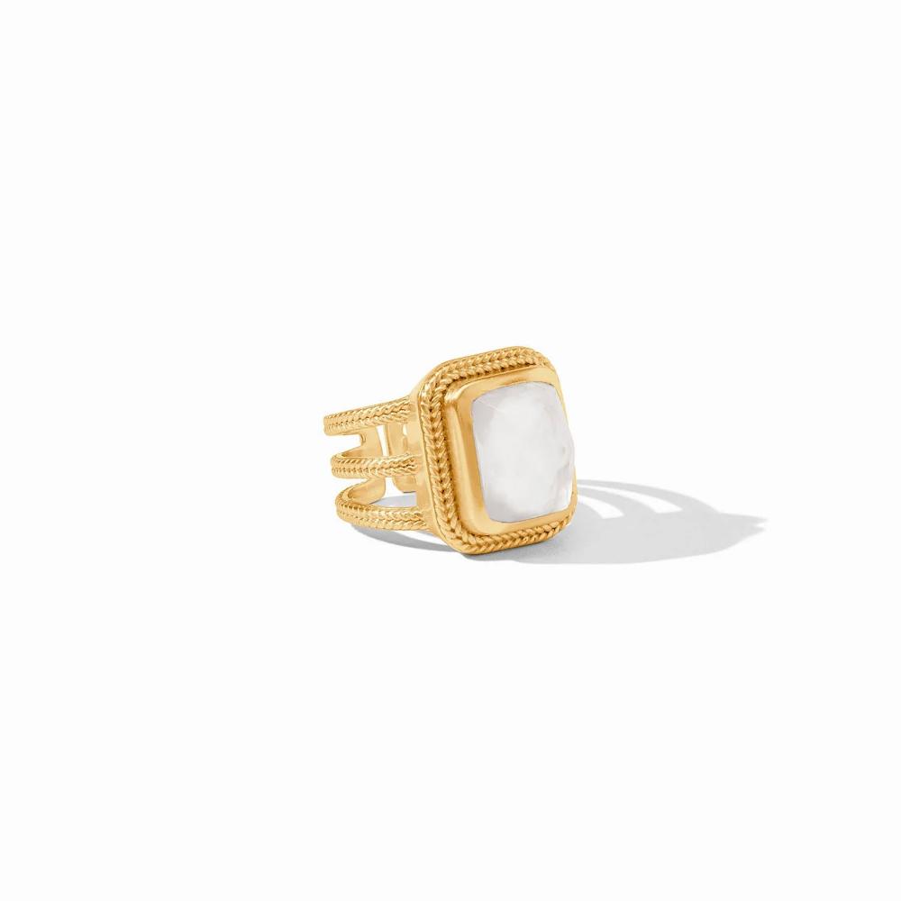 Julie Vos Adjustable Cheval Statement Ring with 24K Gold Plate