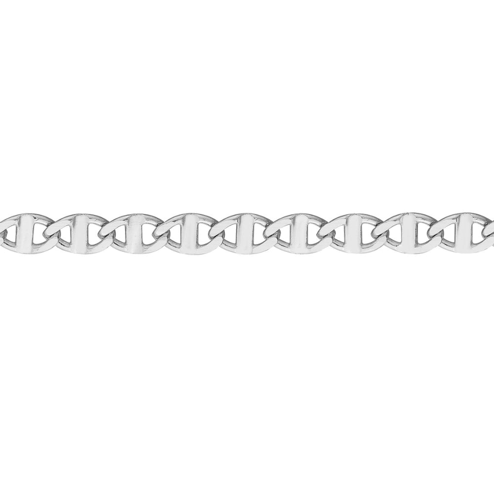 Adjustable 14k Gold Anklet - A Stylish Flat Mariner Chain Ankle Jewelry