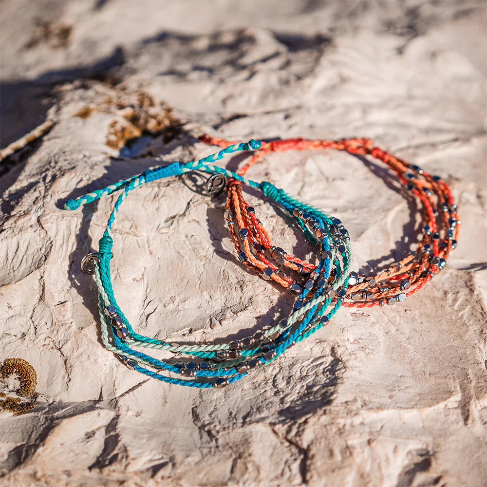 4Ocean Guatemala Pacifico Handmade Unisex Adjustable Multi - Strand Bracelet with Seed Beads