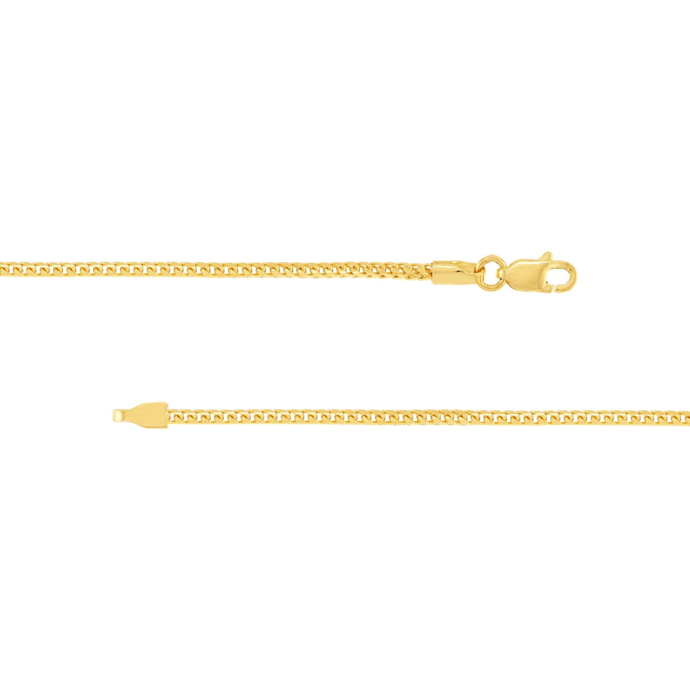 14k Gold 1.55mm Franco Chain for Stylish Layering or Solo Wear