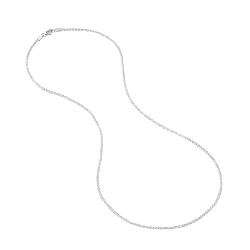14kt White Gold 1.65mm Wheat Chain for Stunning Layering
