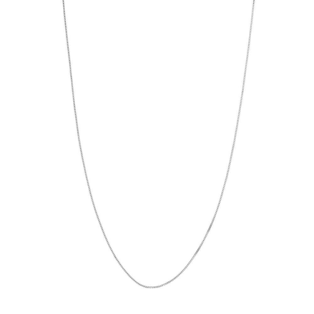 18-Inch 14W 0.42mm Box Chain with Spring Ring Clasp in 14k White Gold
