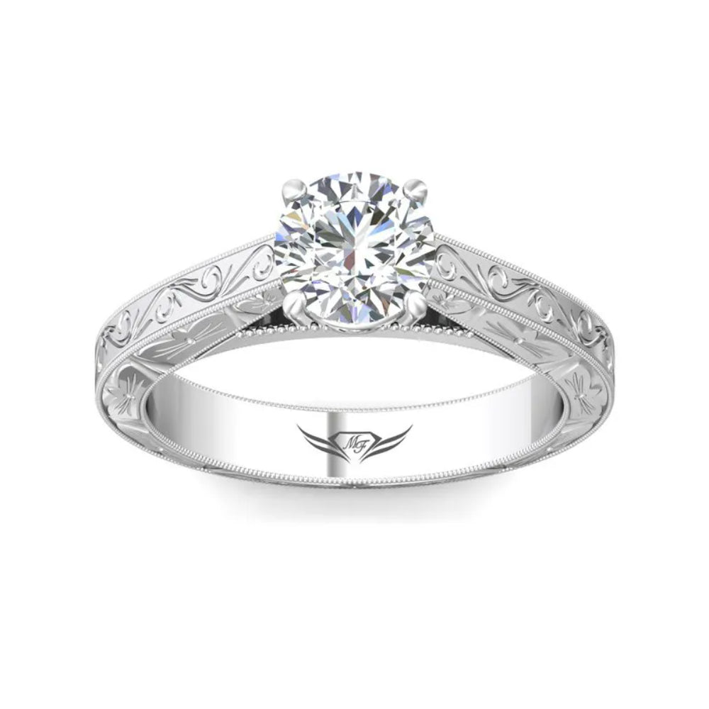 Vintage-Style Three-Sided Engagement Ring by Martin Flyer