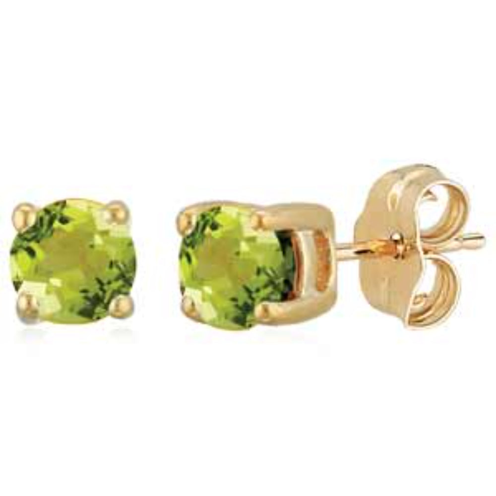 Luxurious 14k Gold Gemstone Stud Earrings for Modern Sophisticates