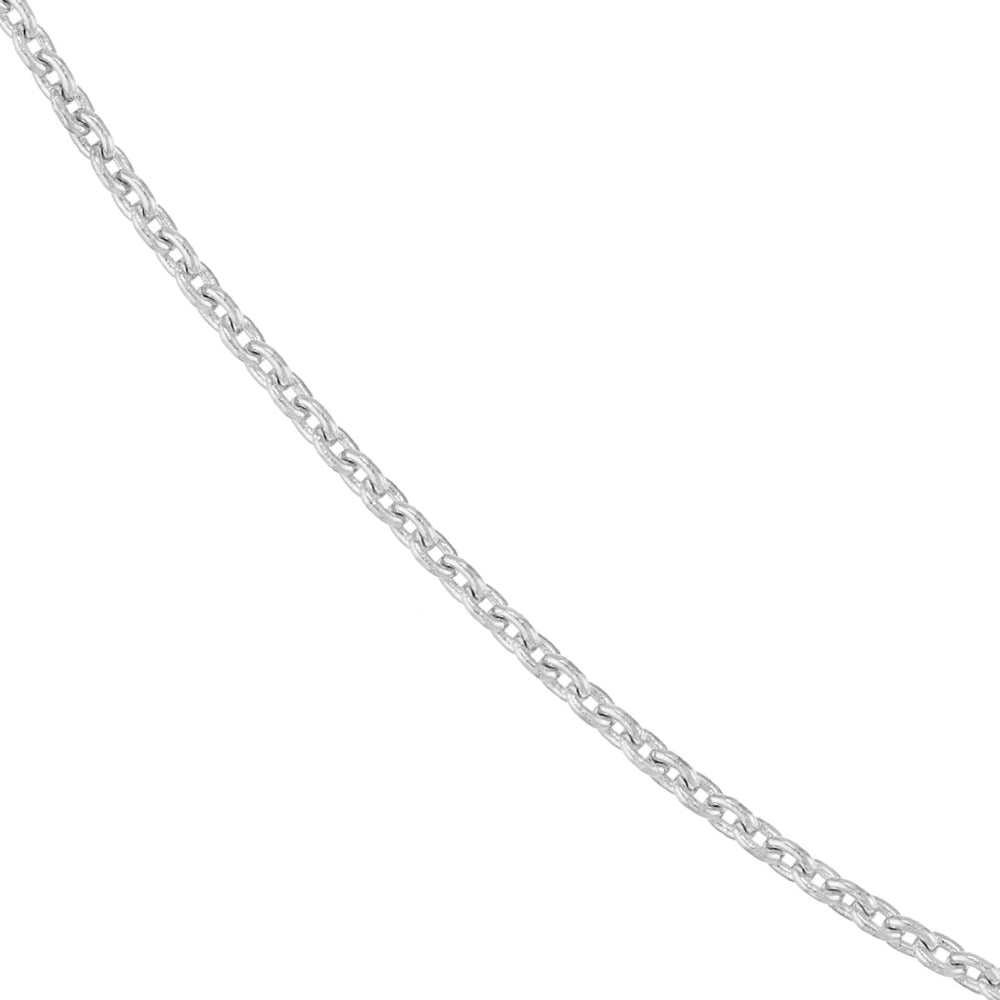 18-Inch 0.7mm 18K White Gold Cable Chain for Jewelry Decoration