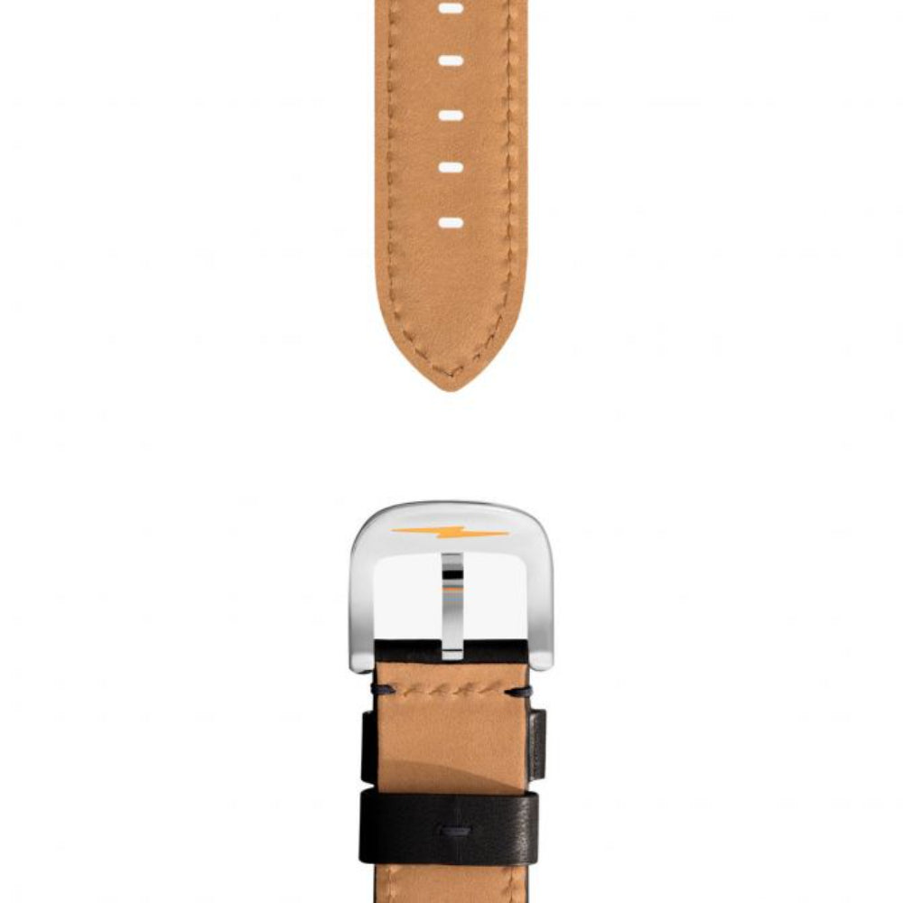Shinola 24mm Wide Black Premium Leather Watch Strap with Quick Release Feature