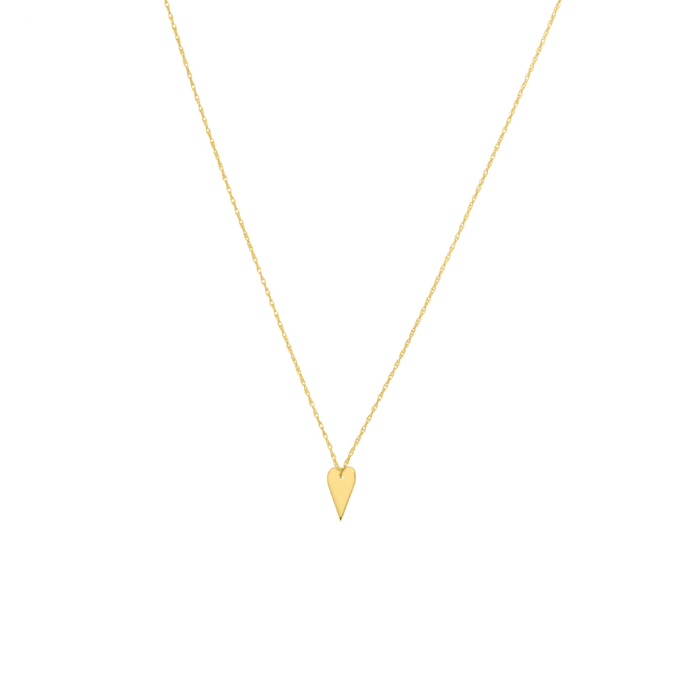 Exquisite 14k Gold Heart-Shaped Pendant Necklace for Timeless Elegance