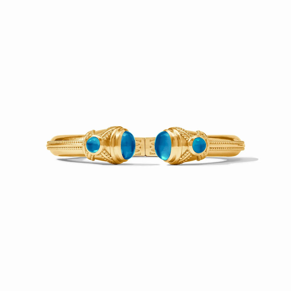 Julie Vos Gemstone - Endcapped Beaded Golden Demi Cuff Jewelry