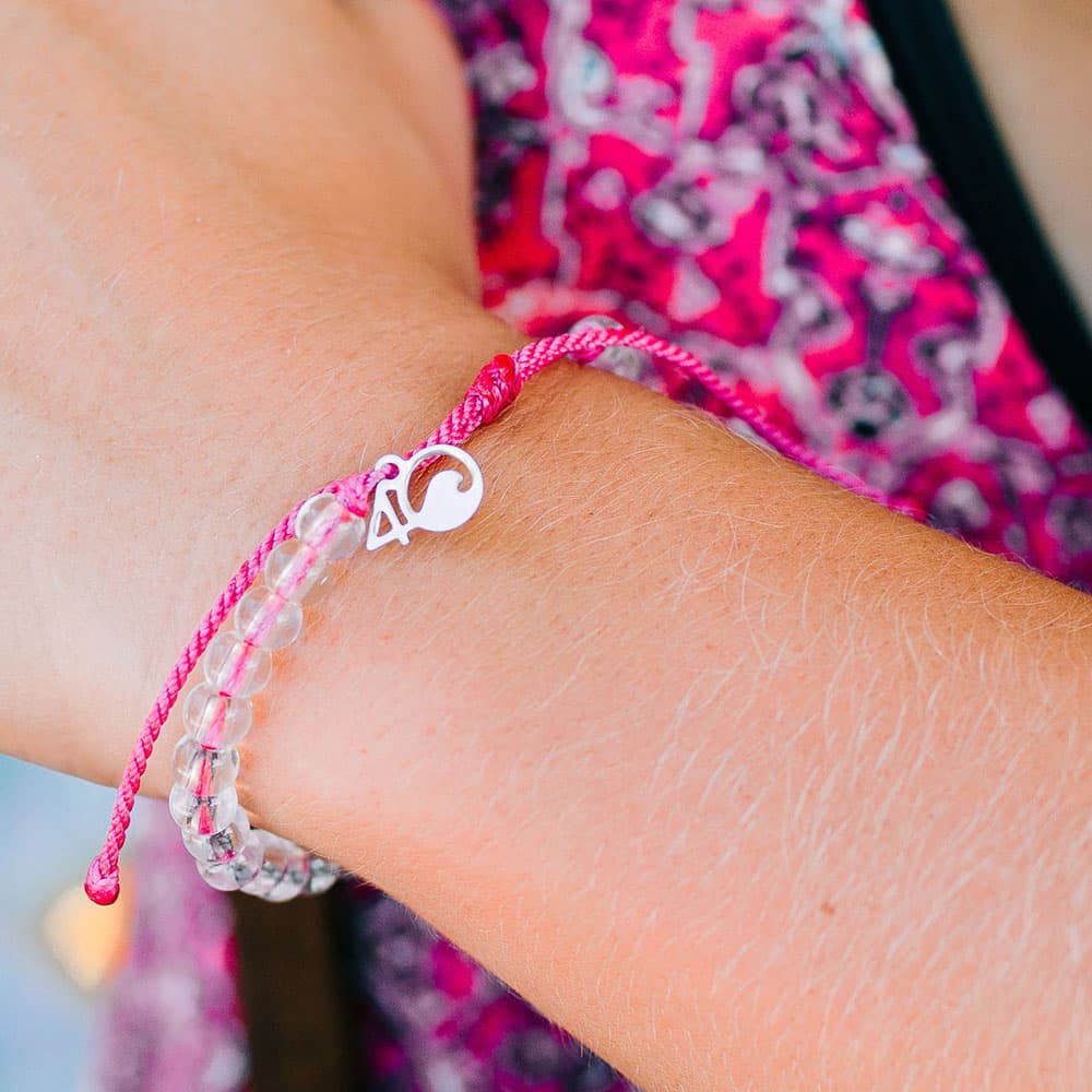 4Ocean Pink Flamingo Themed Beaded Bracelet for Ocean Conservation