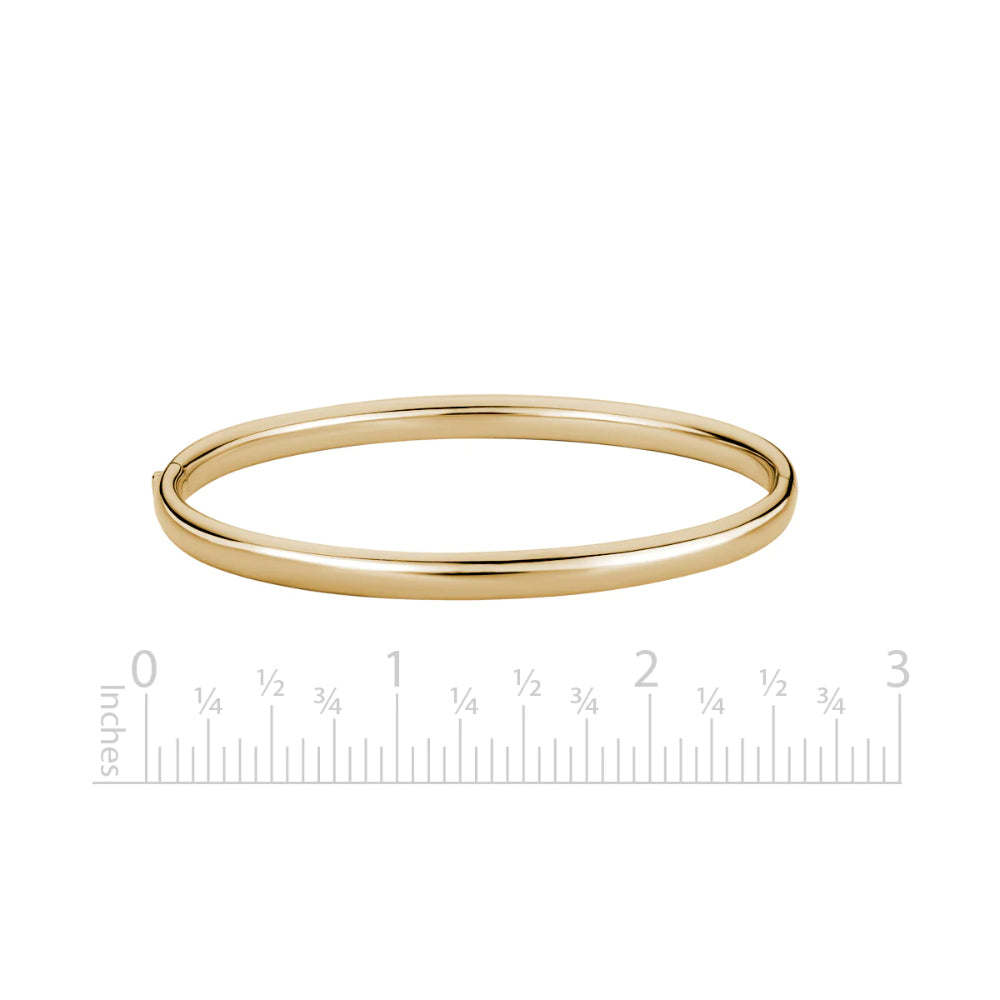 Exquisite 14k Yellow Gold Highly Polished Bangle Bracelet for Modern Style