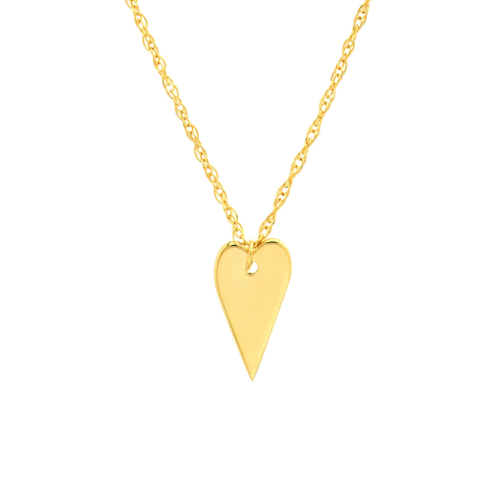 Exquisite 14k Gold Heart-Shaped Pendant Necklace for Timeless Elegance