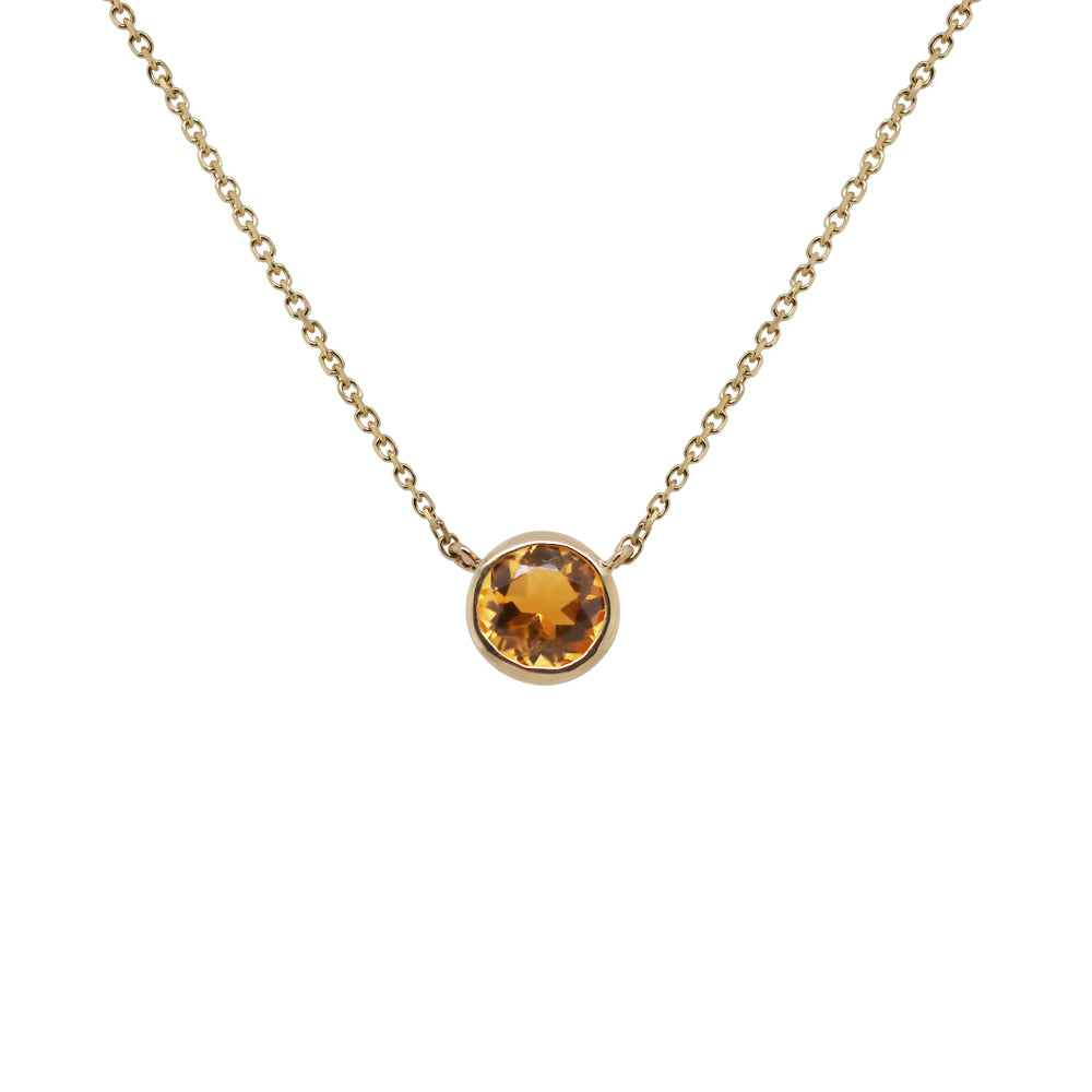 Exquisite 14k Gold Gemstone Bezel-set Pendant for Jewelry Lovers