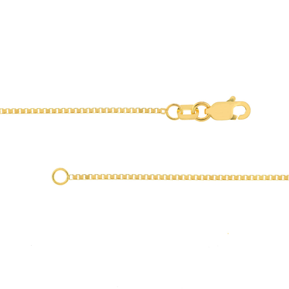 0.96mm Wide 14k Gold Classic Box Chain for a Sleek Look