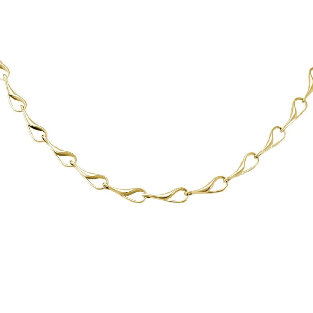 14k Yellow Gold Needle's Eye Style Necklace with 17 - Inch Length