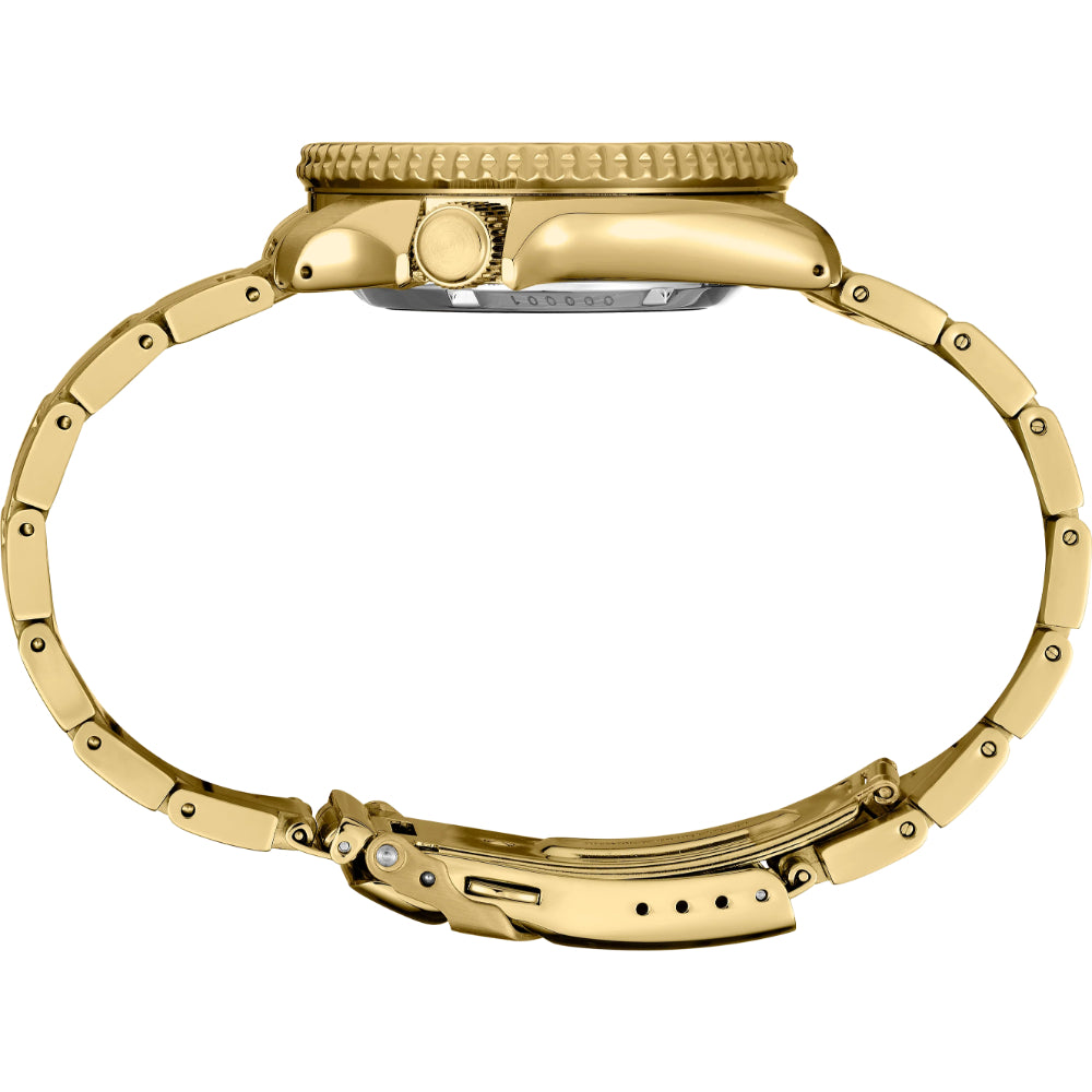 Seiko 5 Sport 38mm Automatic Gold Colored Watch with Black Dial SRPK18 - A Stylish and Versatile Timepiece