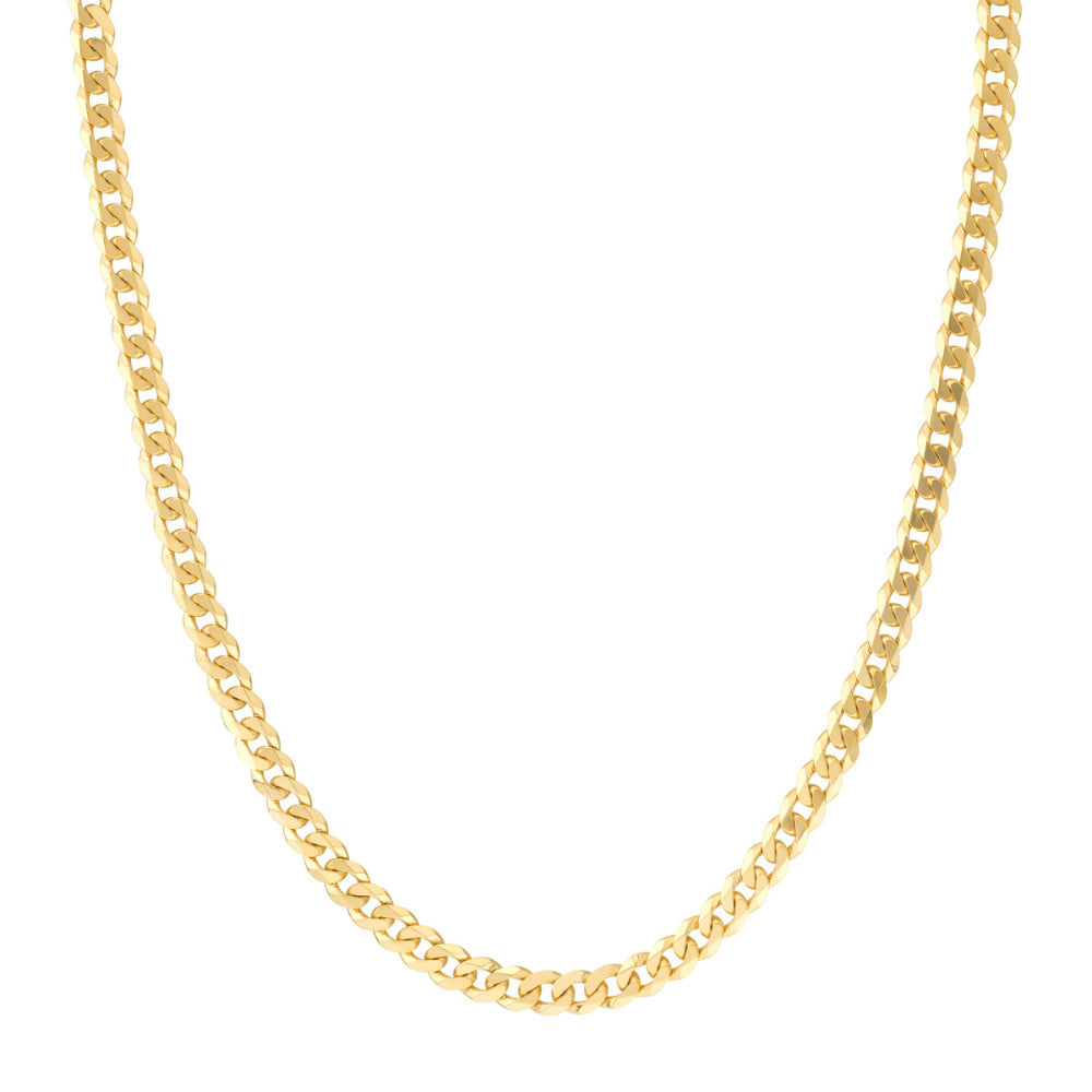 22-Inch 14k Gold Tight Cuban Chain with Bold Style