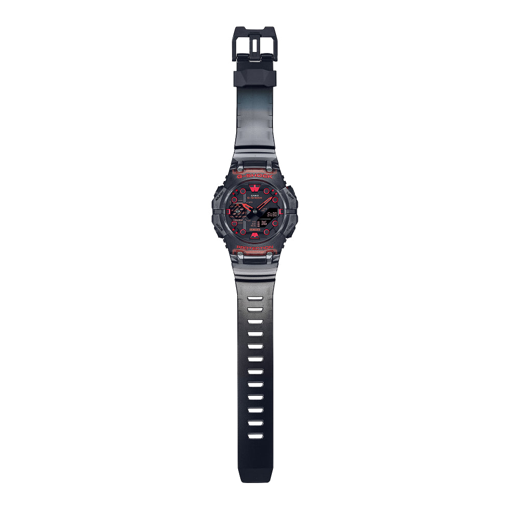 G-Shock GA-B001 Series Bluetooth-Enabled Analog/Digital Smartphone Link Watch - Striking Black Dial with Vibrant Red Accents