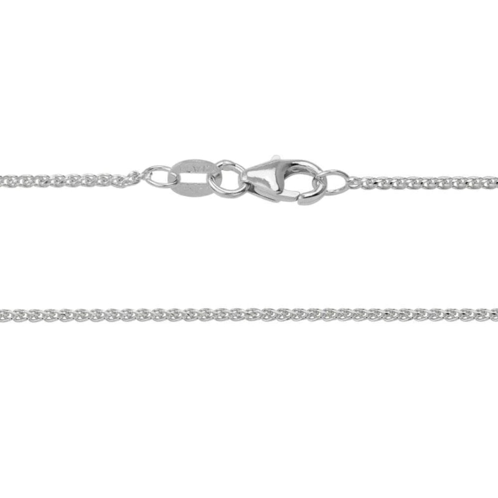 Stunning 14k White Gold Diamond-Cut Wheat Chain for Fashionable Look
