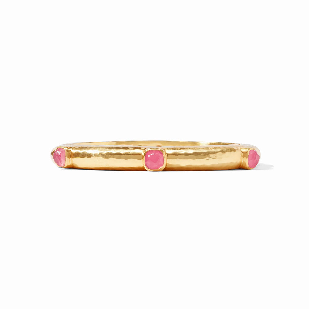 Julie Vos Catalina Hinge Bangle Jewelry - Imported Gemstone and Mother of Pearl Design