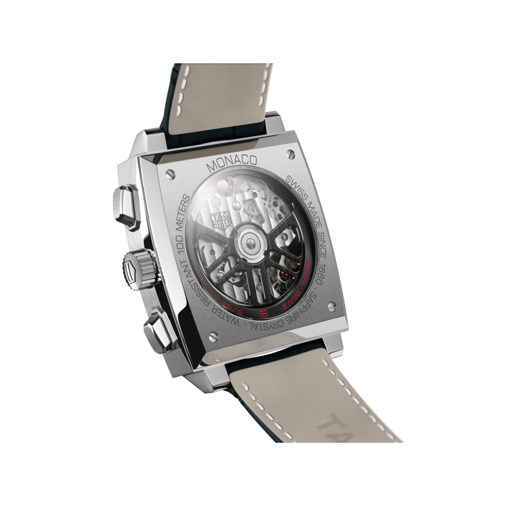 Tag Heuer 39mm Blue Automatic Chronograph Watch - Monaco Model