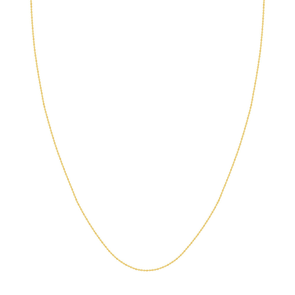 14k Yellow Gold Adjustable 22-Inch Cable Chain Necklace
