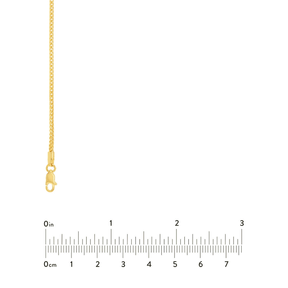 14k Gold 1.55mm Franco Chain for Stylish Layering or Solo Wear