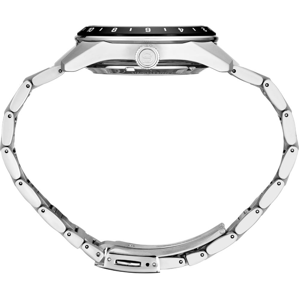 Seiko Presage GMT Sharp-Edged Series Black Dial Automatic Watch SPB221