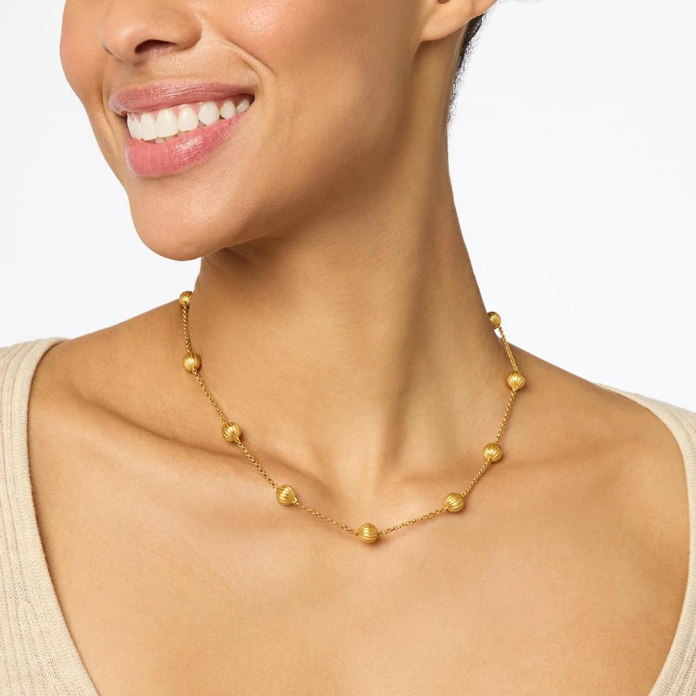 Julie Vos Delicate Cirque Station Style Gold-Plated Necklace for Women