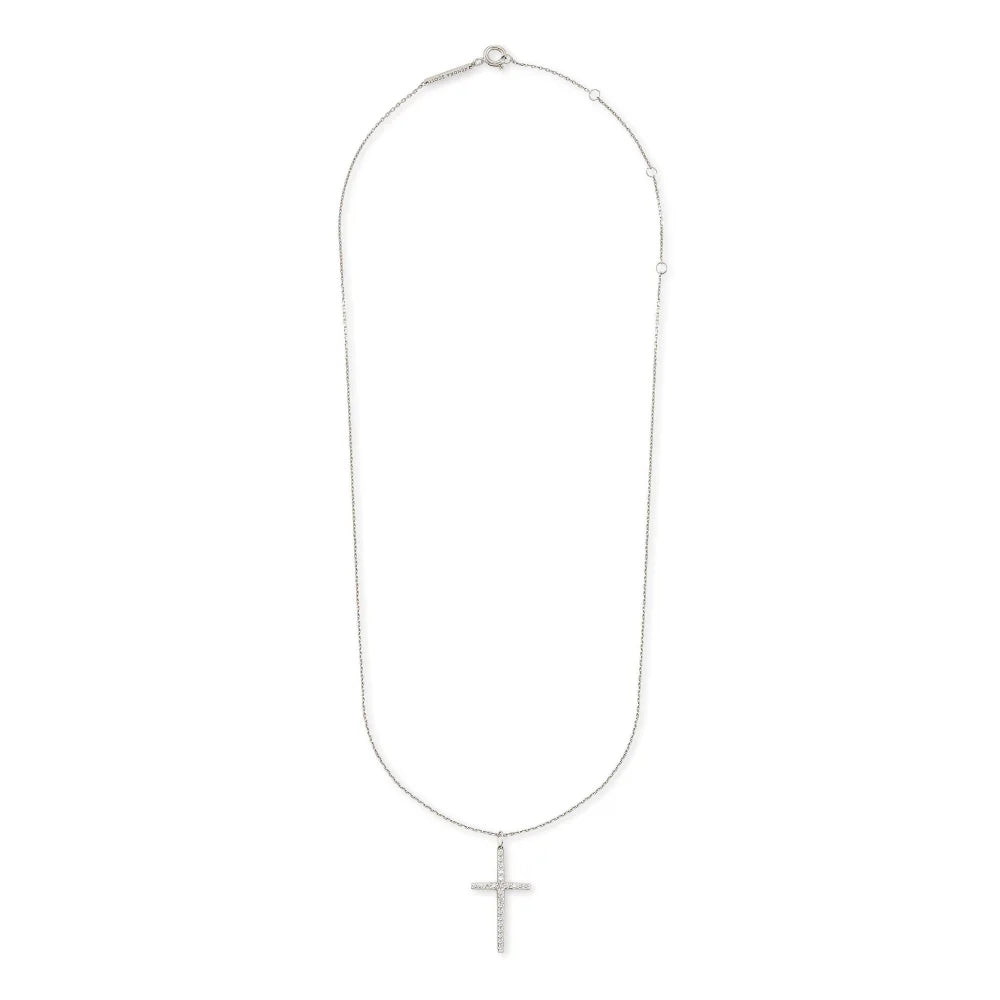 Kendra Scott 14k Gold Large Cross Pendant Necklace with White Diamonds