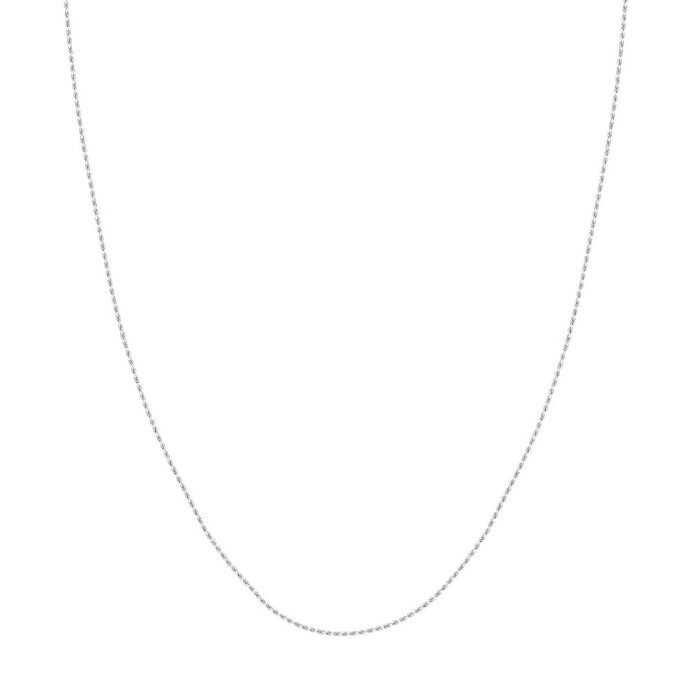 14W 24-Inch Diamond-Cut Rope Chain with 1.05mm Width and Lobster Clasp