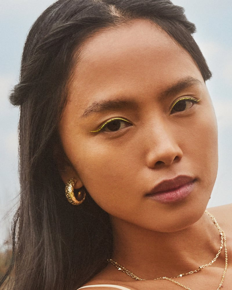 Kendra Scott's Exquisite 14k Gold or Rhodium Plated Small Harper Hoop Earrings