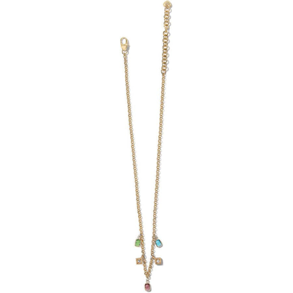 Stylish Brighton Meridian Zenith Glass Stone and Crystal Prism Necklace