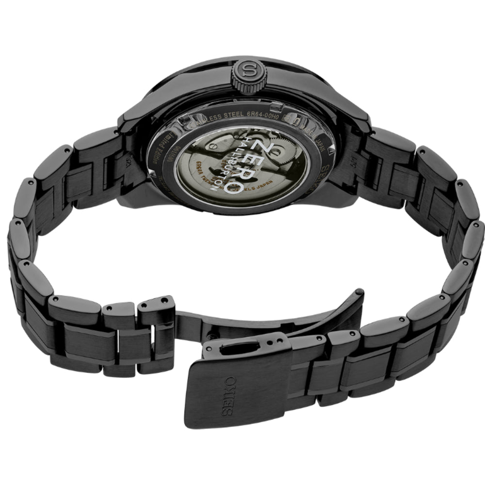 Limited Edition Seiko Presage Zero Halliburton Black GMT Automatic Men's Watch