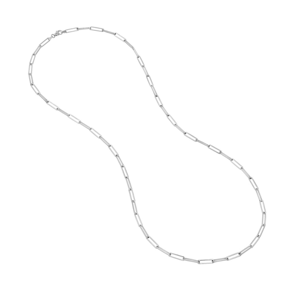 Stunning 14k Gold Designer Long Link Necklace Chain, 20 Inches