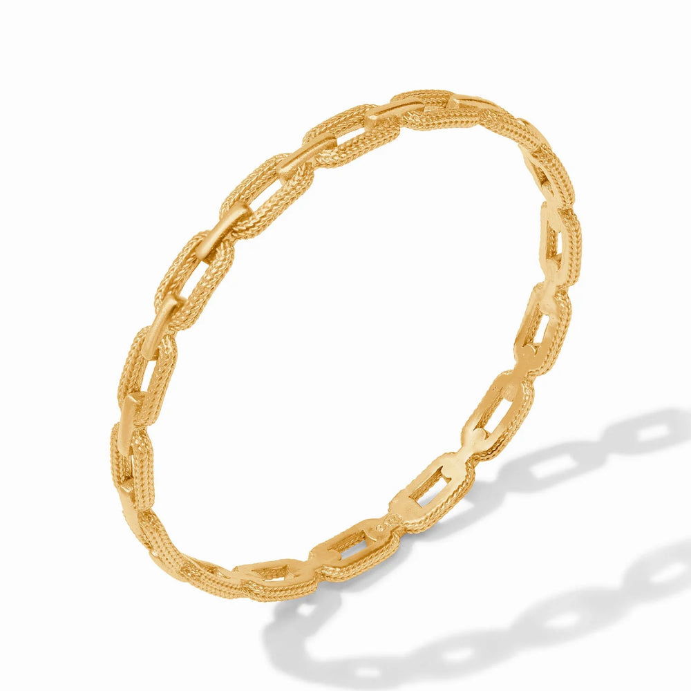 Julie Vos 24k Gold Plated Cheval Paperclip Oval Bangle