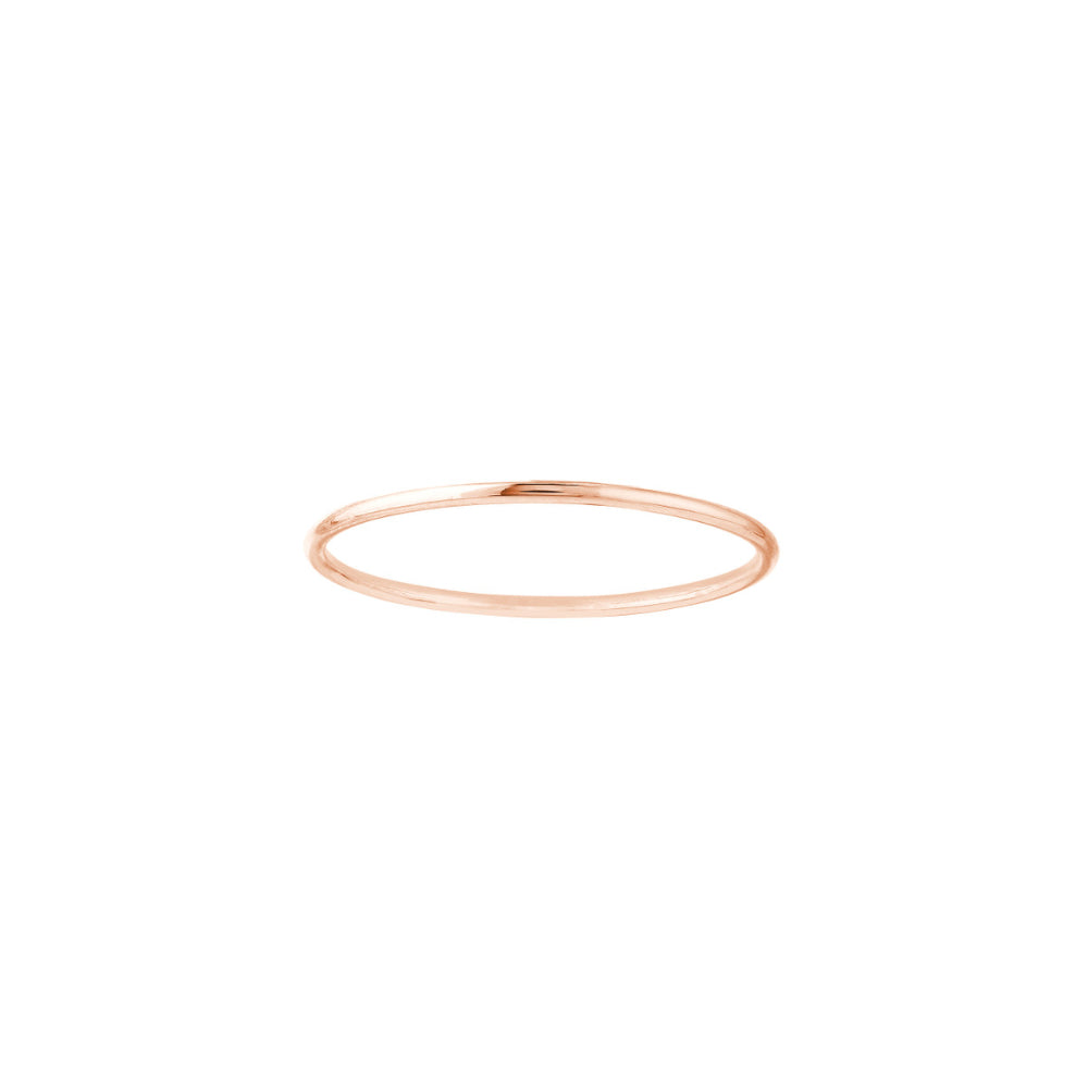 14K Gold Stackable Round Wire Ring for Women's Jewelry Collection