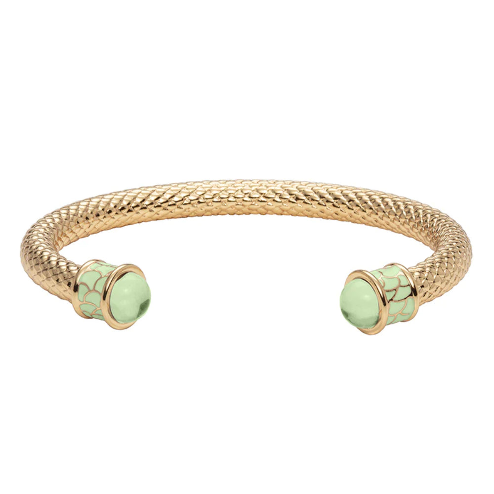 Halcyon Days Exquisite 18ct Gold - Plated Salamander Torque Bangle