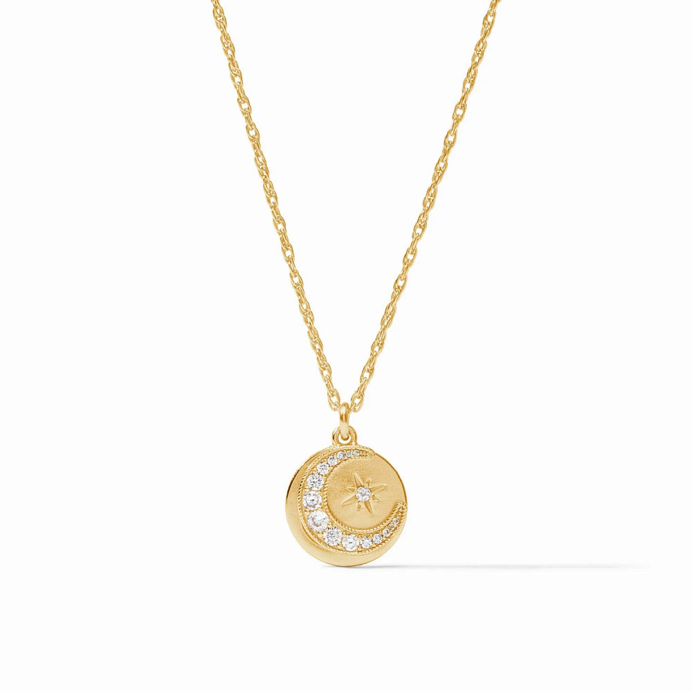 Julie Vos Delicate Luna Charm Necklace for Women