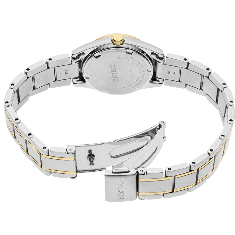 Seiko Two-Tone Quartz Watch from Essentials Collection for Daily Wear