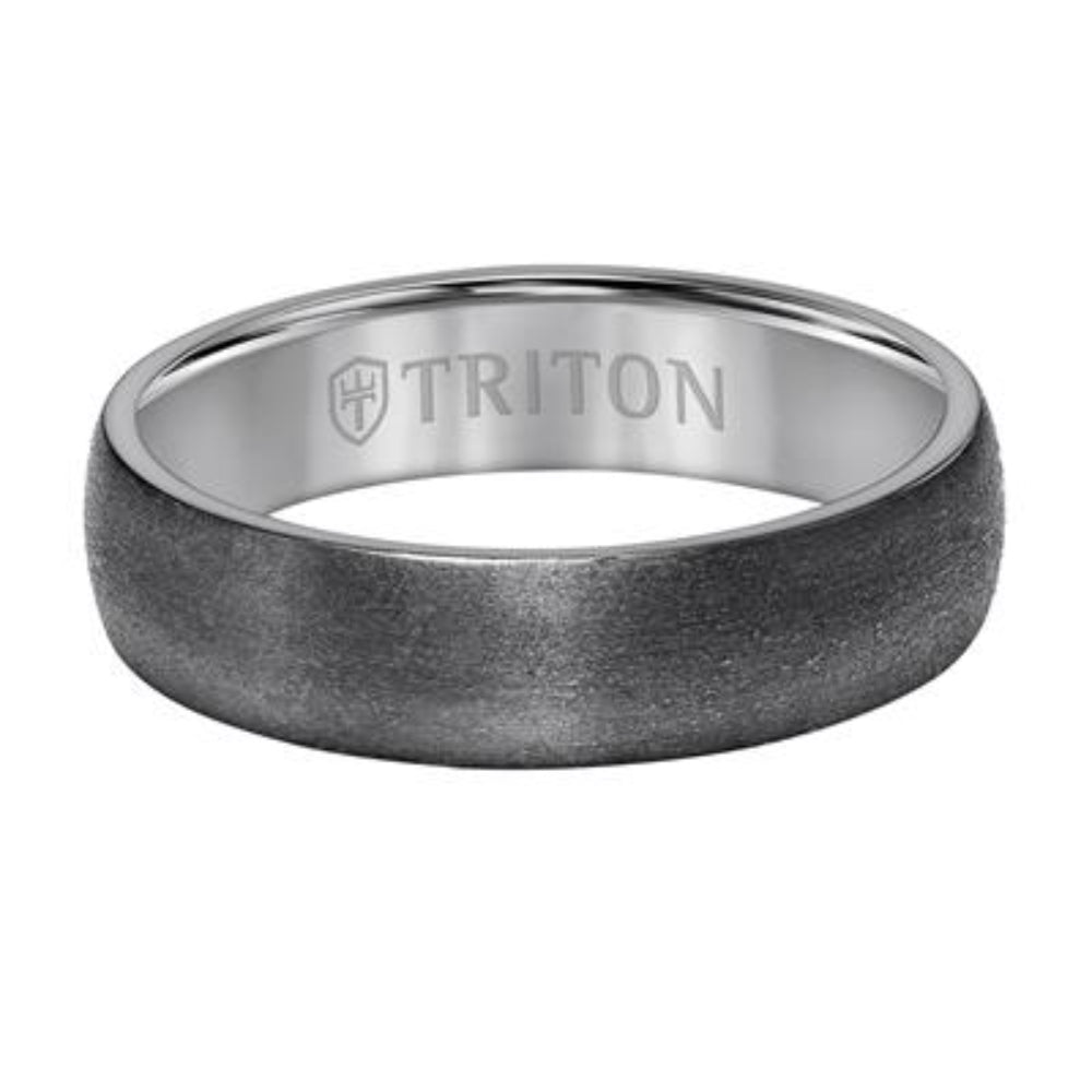 Men's Tantalum Wedding Band with 6mm Width and Brush Finish