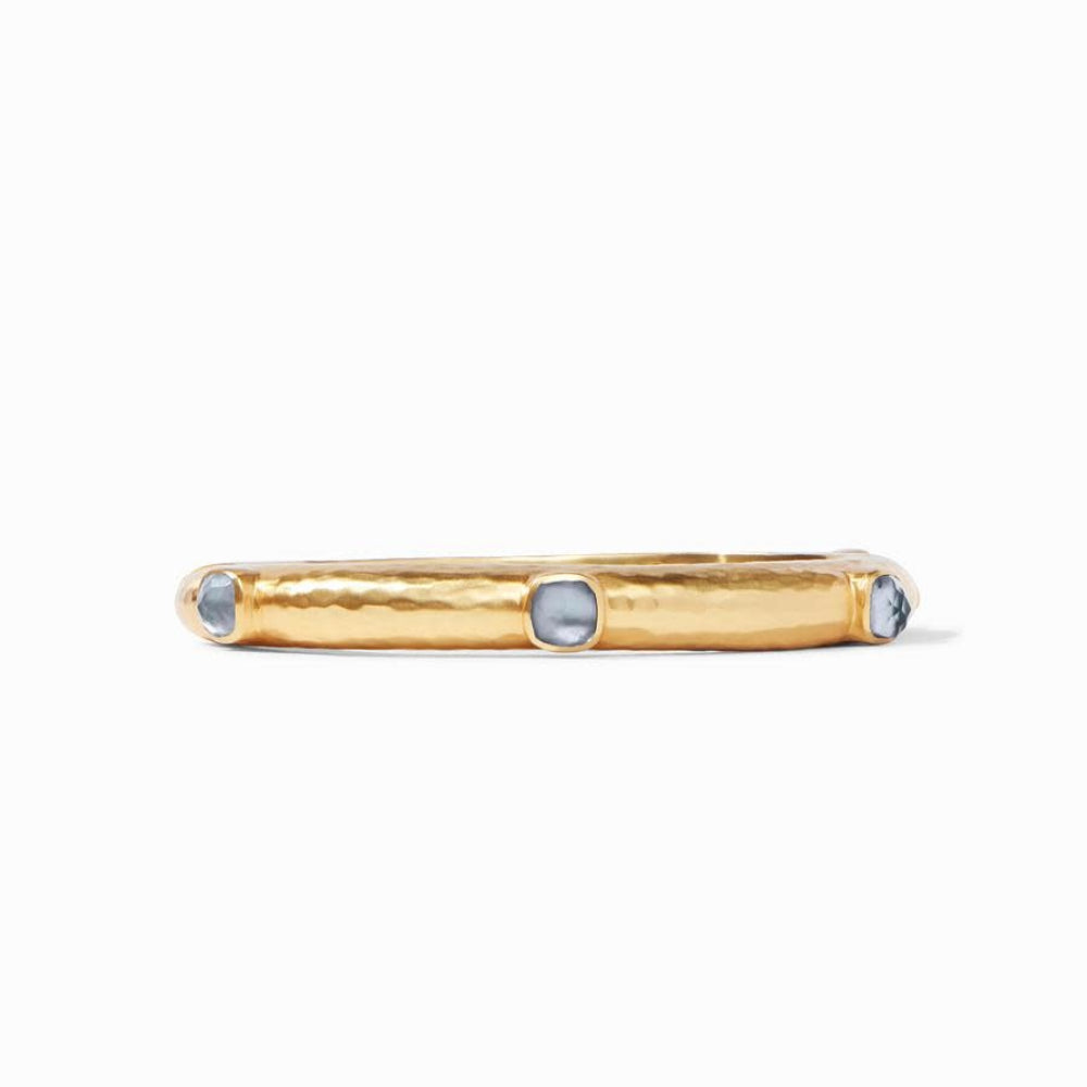Julie Vos Catalina Hinge Bangle Jewelry - Imported Gemstone and Mother of Pearl Design