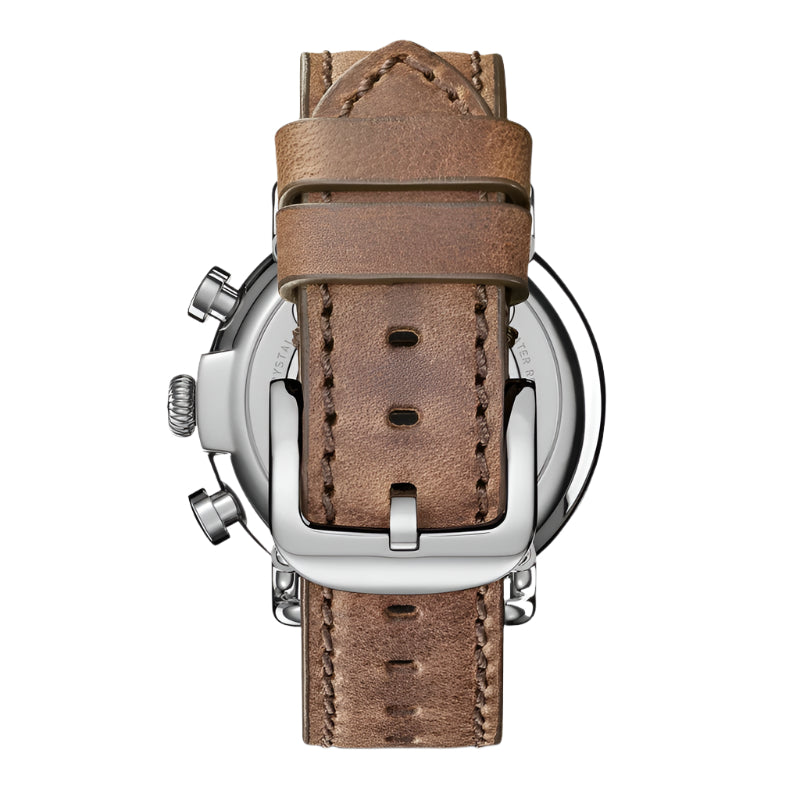 Shinola Runwell Chrono 41mm Stainless Steel Quartz Chronograph Wristwatch for Men and Women