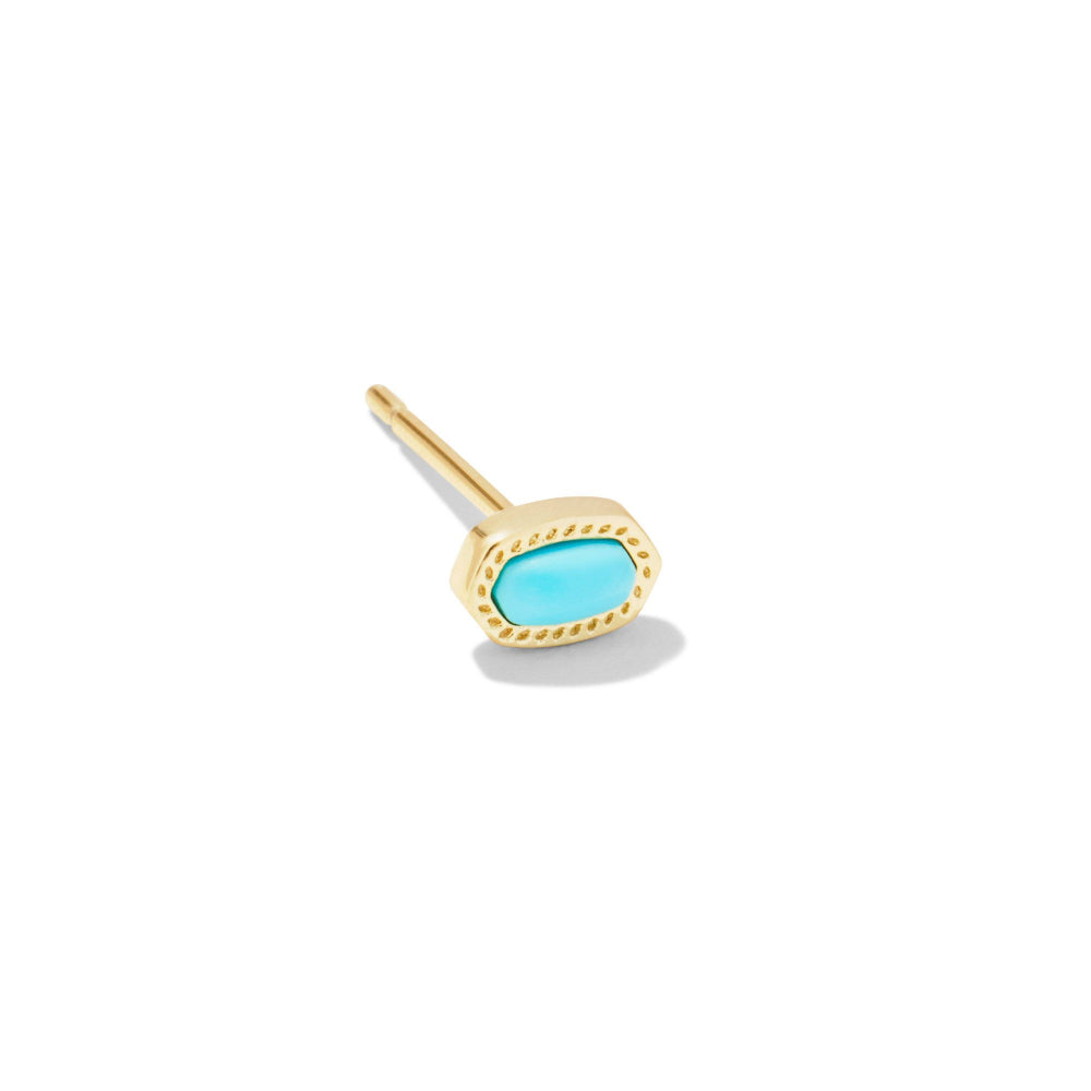 Kendra Scott Turquoise 14k Gold-Plated Elliot Single Stud Earring