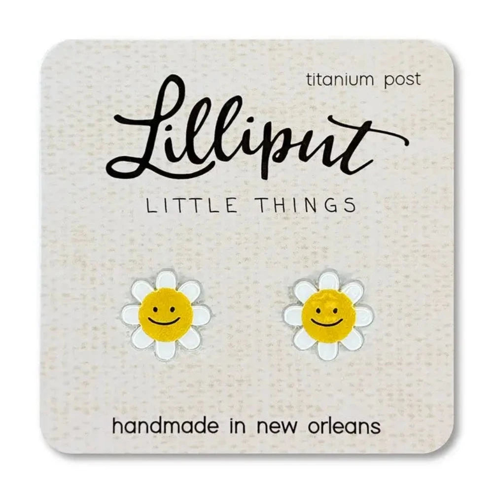 Adorable Lilliput Little Things Happy Daisy Style Earrings for Fashion Lovers
