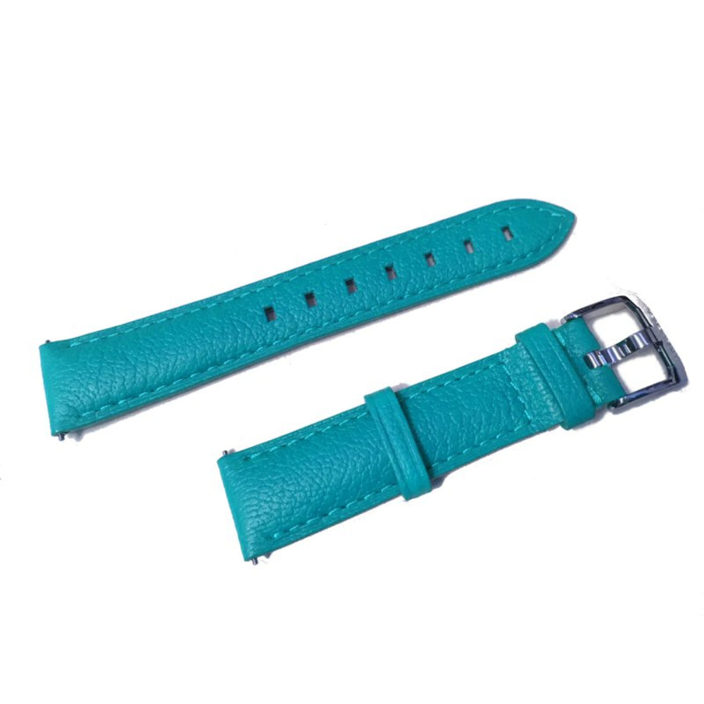 35mm Sky Blue Genuine Leather Watch Strap for Tag Heuer Formula 1 Watches