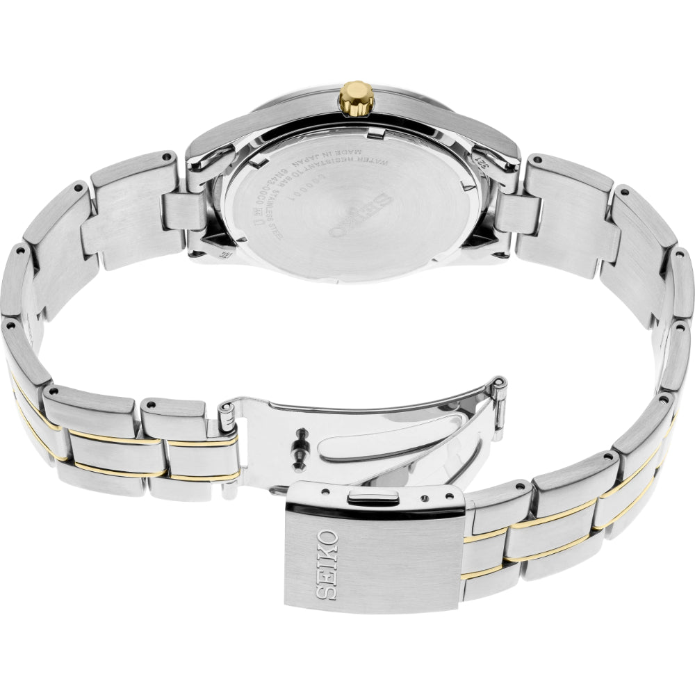 Seiko Two-Tone Quartz Watch from Essentials Collection for Daily & Dress Wear