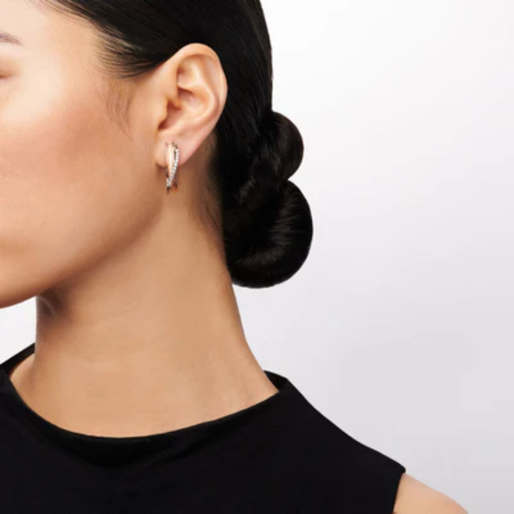 Simon G.'s Stunning 18k Clio Diamond Earrings with White Gold Accents