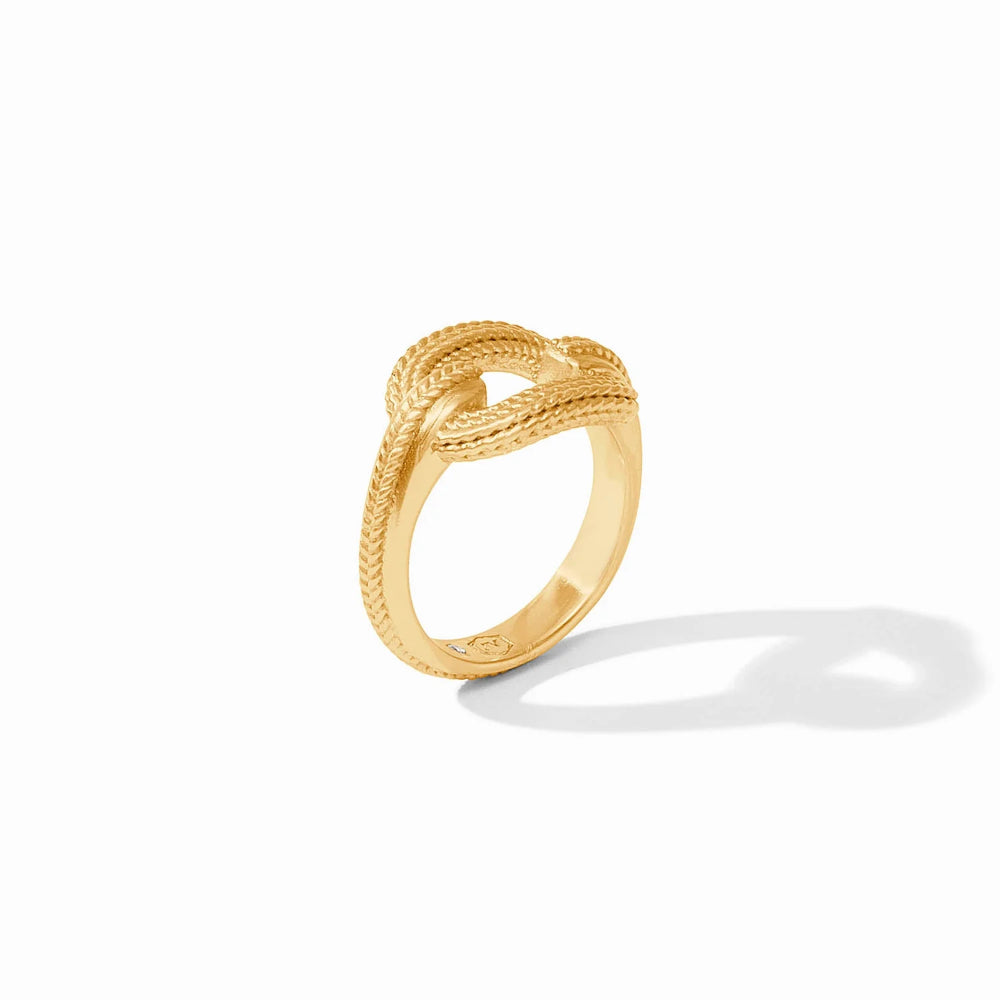 Julie Vos 24K Gold Plated Cheval Oval Link Ring