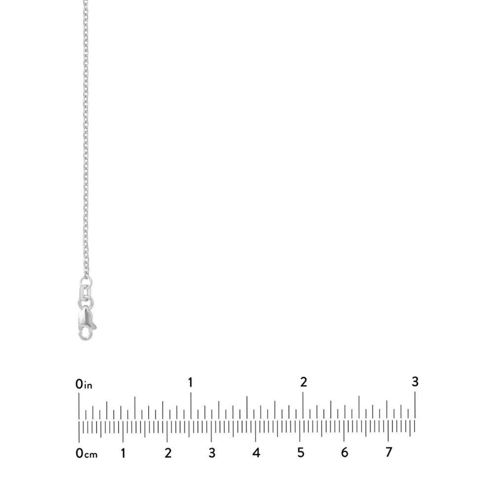 Sparkling 14k White Gold 1.5mm Diamond - Cut Cable Chain